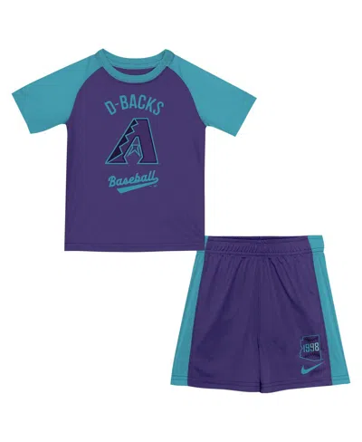 Nike Babies' Toddler 2-piece Court Purple Arizona Diamondbacks 2025 City Connect T-shirt And Shorts Set