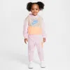 Nike Toddler 2-piece Keep Climbing French Terry Pullover Hoodie Set In Pink