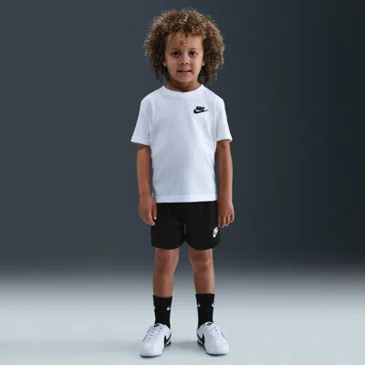 Nike Babies' Toddler 2-piece Knit Shorts Set In White