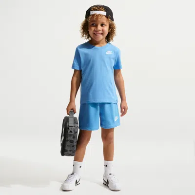 Nike Babies' Toddler 2-piece Knit Shorts Set In Blue