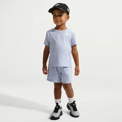 Nike Babies' Toddler 2-piece Knit Shorts Set In Gray