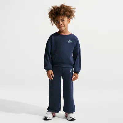 Nike Babies' Toddler 2-piece Lurex Waffle Set In Blue