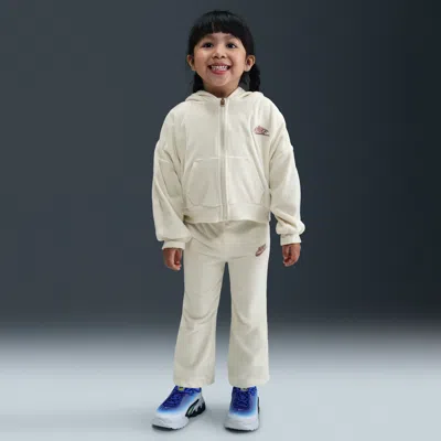 Nike Babies' Toddler 2-piece Velour Flared Leggings Set In Brown