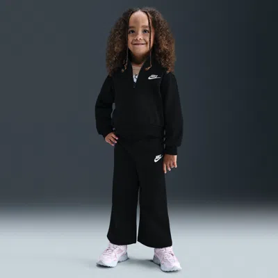Nike Babies' Toddler 2-piece Wide Leg Club Fleece Set In Black