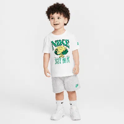 Nike Babies' Toddler Ace Your Game 2-piece Jersey Shorts Set In White