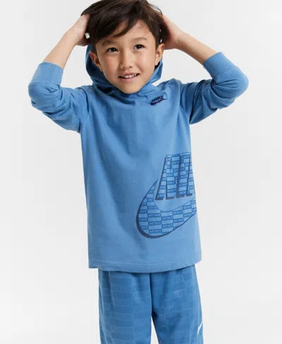 Nike Kids' Toddler & Little Boys Futura Wrap Logo Graphic Hooded T-shirt In Bkz Ae