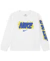 Nike Toddler & Little Boys Slime Logo Graphic Long-sleeve T-shirt In White