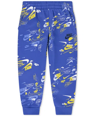 Nike Kids' Toddler & Little Boys Sportswear Printed Reveal Jogger Pants In Blue