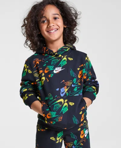 Nike Kids' Toddler & Little Boys Sportswear Printed Reveal Pullover Hoodie In Blue