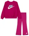 Nike Toddler & Little Girls 4t-6x 2-piece Wild Warmth Top And Leggings Set In Red