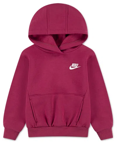 Nike Kids' Toddler & Little Girls Club Fleece Pull On Hoodie In Red