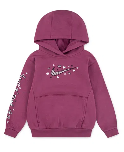 Nike Kids' Toddler And Little Girls Long Sleeve Hoodie In Pink