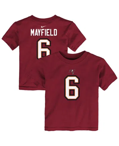 Nike Babies' Toddler Baker Mayfield Red Tampa Bay Buccaneers Player Name Number T-shirt