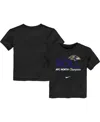 Nike Toddler Black Baltimore Ravens 2024 Afc North Division Champions Locker Room Trophy Collection T-shi In Black