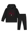 Nike Toddler Black Chicago Bulls Practice Club Pullover Hoodie And Sweatpants Set In Black