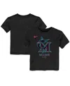 Nike Toddler Black Miami Marlins 2025 City Connect Logo T-shirt In Black