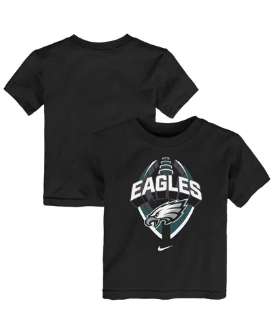 Nike Babies' Toddler Black Philadelphia Eagles Icon Legend Dri-fit T-shirt