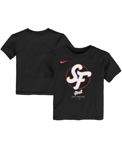 Nike Babies' Toddler Black San Francisco Giants 2025 City Connect Logo T-shirt