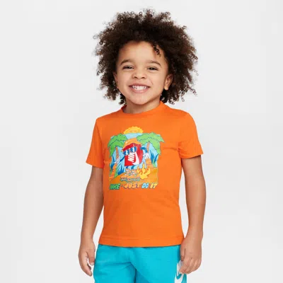 Nike Babies' Toddler Boxy Palm Tree T-shirt In Orange