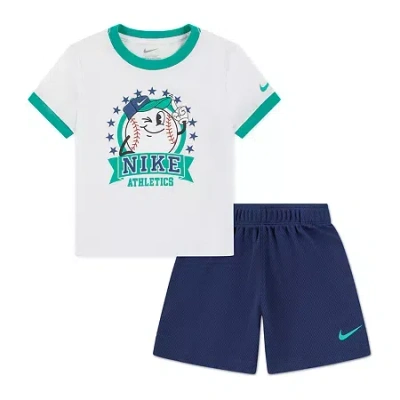 Nike Babies' Toddler Boys 2-pc. Short Set In White