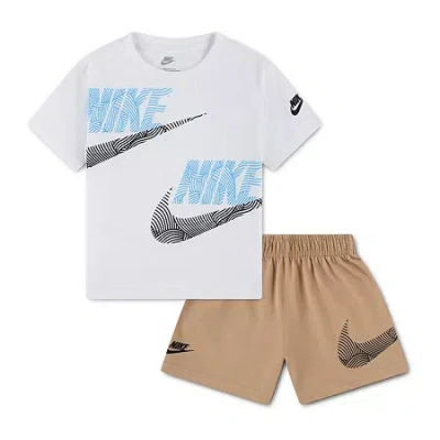 Nike Babies' Toddler Boys 2-pc. Short Set In White