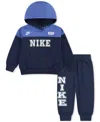 Nike Toddler Boys 2-piece Sportswear P.e. Blocked Pullover And Pant Set In Blue