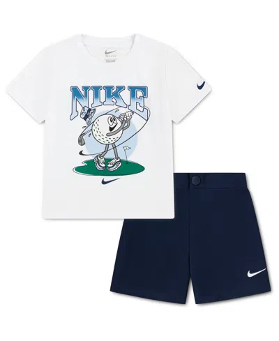 Nike Babies' Toddler Boys' 2t-4t Short-sleeve T-shirt And Shorts, 2-piece Set In Multi