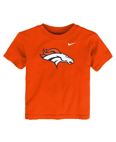 Nike Babies' Toddler Boys' 2t-5t Denver Broncos Logo Crewneck T-shirt In Orange