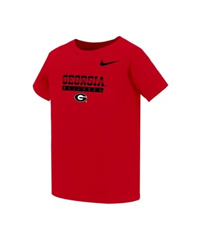 Nike Babies' Toddler Boys' 2t-5t Georgia Bulldogs Name Bar Legend Athletic-fit T-shirt In Red