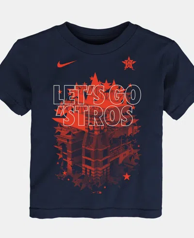 Nike Babies' Toddler Boys' 2t-5t Houston Astros Hometown Local Collection Screen-printed Crewneck T-shirt In Blue