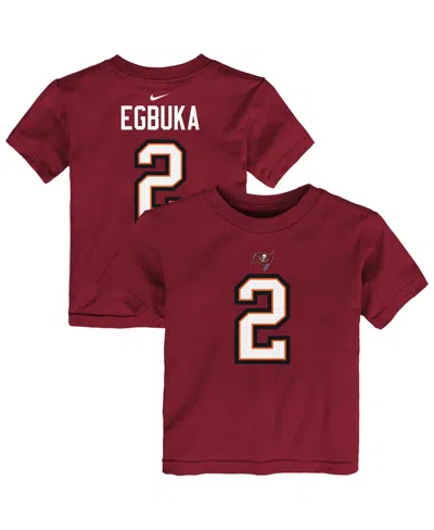 Nike Babies' Toddler Boys' 2t-5t Tampa Bay Buccaneers Emeka Egbuka Short-sleeve Crewneck Graphic T-shirt In Red
