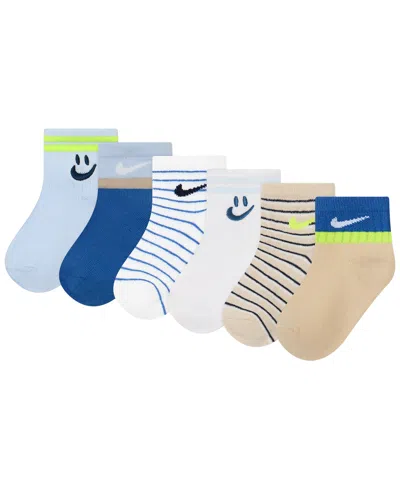 Nike Kids' Toddler Boys' 6m-4t Fashion Rib Socks, 6-pack In Multi