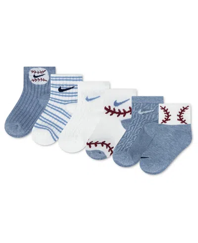 Nike Kids' Toddler Boys' And Girls' 6m-2t Ready Set Grow Socks, 6-pack In Multi