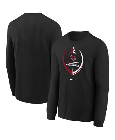 Nike Babies' Toddler Boys And Girls  Black Arizona Cardinals Icon Long Sleeve T-shirt