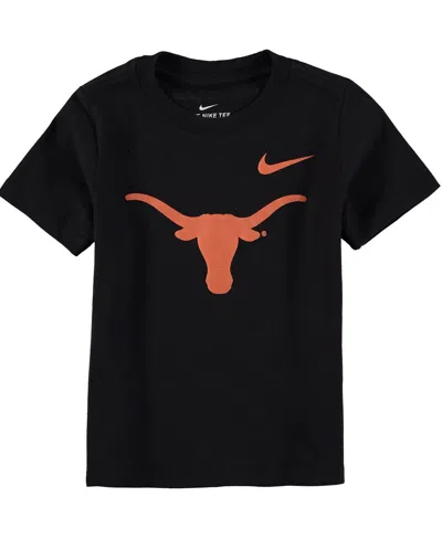 Nike Babies' Toddler Boys And Girls  Black Texas Longhorns Logo T-shirt