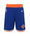 Nike Toddler Boys And Girls  Blue New York Knicks Icon Replica Jersey Shorts In Blue