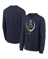 Nike Toddler Boys And Girls  College Navy Seattle Seahawks Icon Long Sleeve T-shirt In College Navy