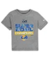 Nike Toddler Boys And Girls  Heathered Gray Los Angeles Rams Super Bowl Lvi Champs Trophy T-shirt In Heathered Gray