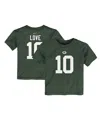 Nike Toddler Boys And Girls  Jordan Love Green Green Bay Packers Player Name And Number T-shirt In Green