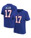 Nike Toddler Boys And Girls  Josh Allen Royal Buffalo Bills Player Name And Number T-shirt In Royal