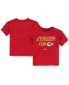 NIKE TODDLER BOYS AND GIRLS NIKE RED KANSAS CITY CHIEFS EIGHT-TIME AFC WEST DIVISION CHAMPIONS T-SHIRT