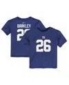 Nike Toddler Boys And Girls  Saquon Barkley Royal New York Giants Player Name And Number T-shirt In Royal