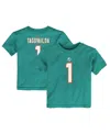 Nike Toddler Boys And Girls  Tua Tagovailoa Aqua Miami Dolphins Player Name And Number T-shirt In Aqua