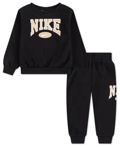 Nike Babies' Toddler Boys Gameday Essentials 2-piece Sweatshirt And Pants Set In Black