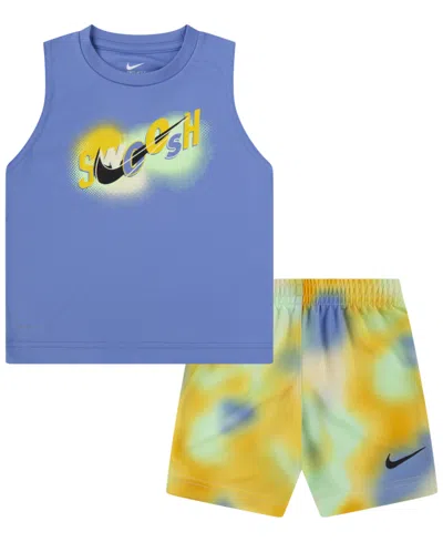 Nike Kids' Toddler Boys Hazy Rays Tank Top And Shorts Set In Coconut