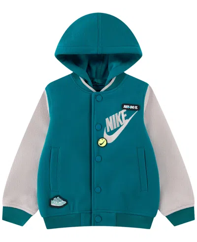 Nike Babies' Toddler Boys Hooded Varsity Jacket In Orange
