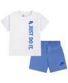 NIKE TODDLER BOYS JUST DO IT T-SHIRT AND SHORTS, 2 PIECE SET