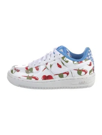 Pre-owned Nike Babies' Toddler Boys Pattern Printed Leather Sneakers In White