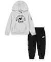 Nike Toddler Boys Sportswear P.e. French Terry Pullover & Pants, 2 Piece Set In White