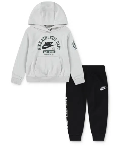 Nike Kids' Toddler Boys Sportswear P.e. French Terry Pullover & Pants, 2 Piece Set In White
